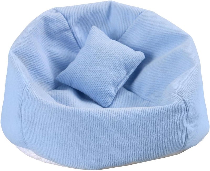 Walant Doll Car Seat Compatible with Labubu, Handmade Bean Bag Chair for 15-17cm Doll, Anti-Slip Bottom, Cute Doll Accessories for Display, Fans&Collectors Gifts, Durable Corduroy Fabric (Sky Blue) - Image 1